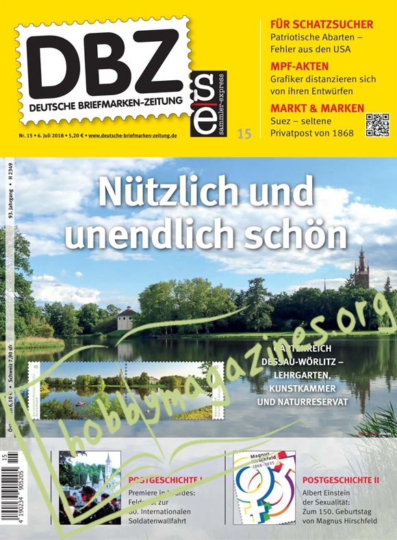 Deutsche Briefmarken-Zeitung 15 - 6 07 2018