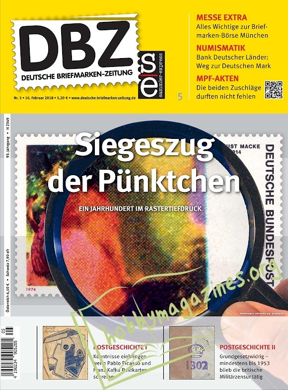 Deutsche Briefmarken-Zeitung Nr.5 16 02 2018