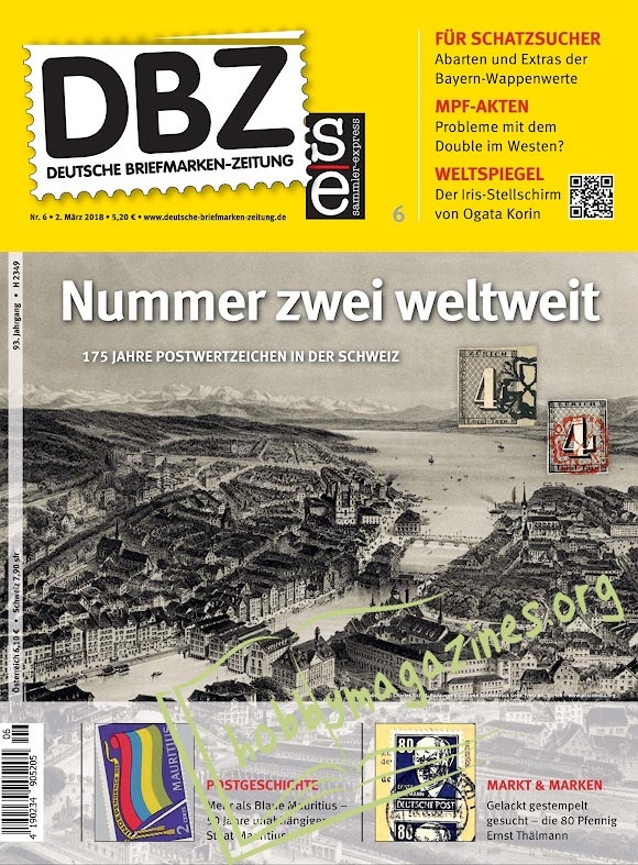 Deutsche Briefmarken-Zeitung Nr.6 02 03 2018