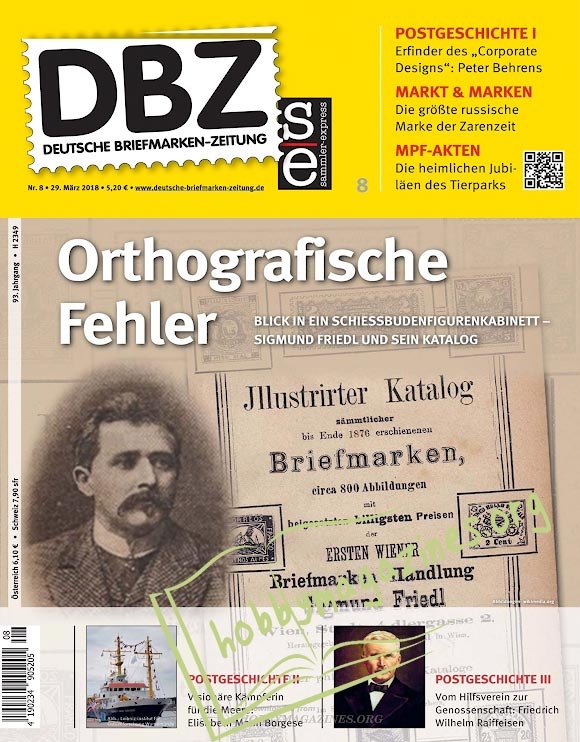 Deutsche Briefmarken-Zeitung Nr.8 29 03 2018