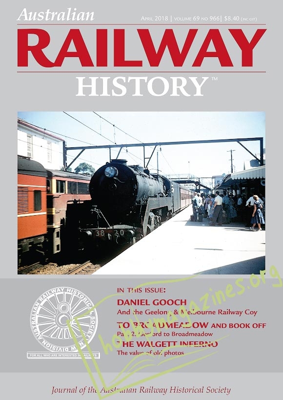 Australian Railway History – April 2018