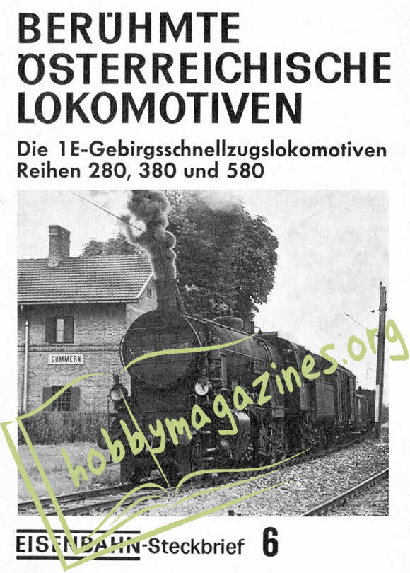 Eisenbahn Steckbrief 6 - Beruhmte Osterreichische Lokomotiven