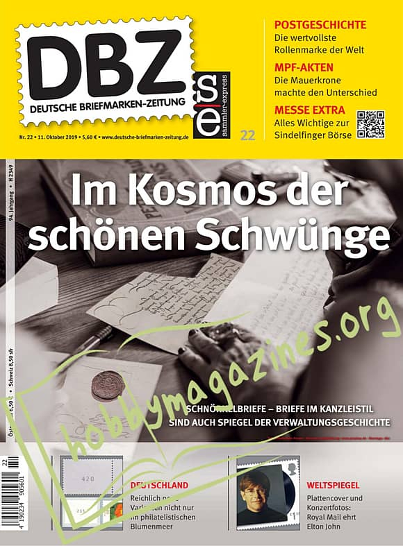 Deutsche Briefmarken-Zeitung 22 – 11 Oktober 2019 