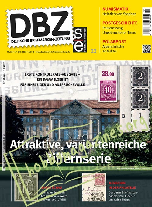 Deutsche Briefmarken-Zeitung – 17. Oktober 2022