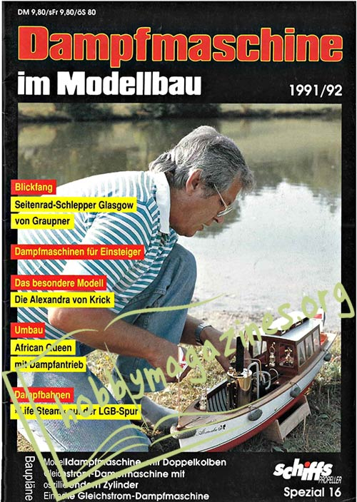 Dampfmaschine im Modellbau 1991/92 