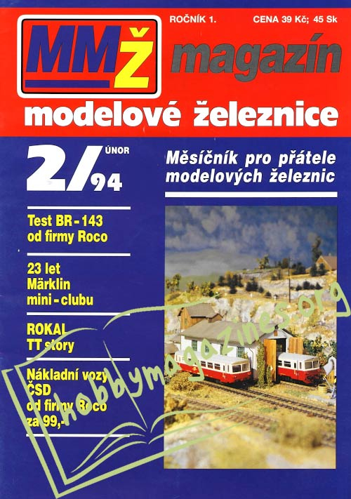 Magazín modelové železnice (Železniční magazín) Vol 1 No 2 Unor 1994 